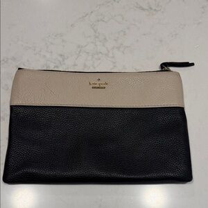 Kate Spade Two-Tone Black and Cream Pouch